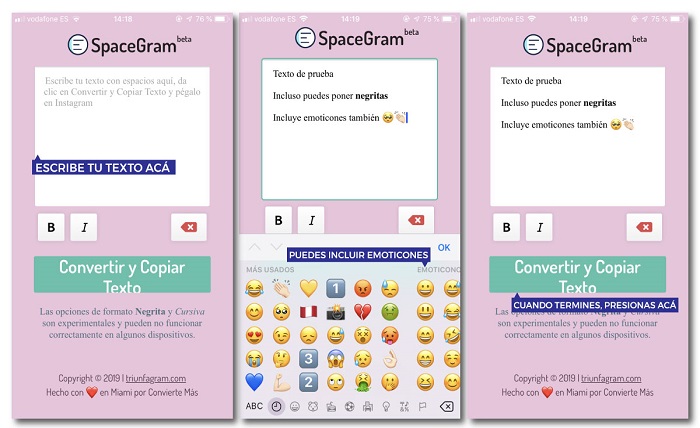 letras instagram