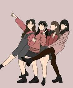Aesthetic 4 Friends Group DP