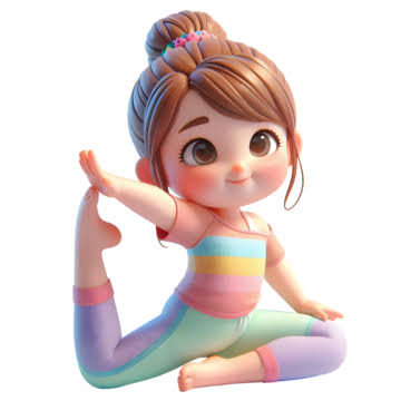 Cartoon Girl with a Confident Pose