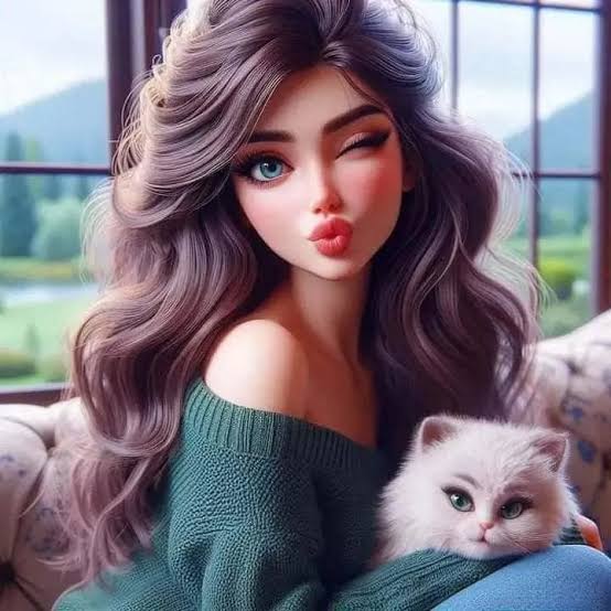 Confident Girl Cartoon Dp