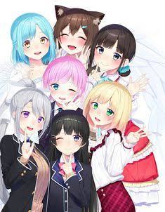 Cute Anime Style for Four Friends