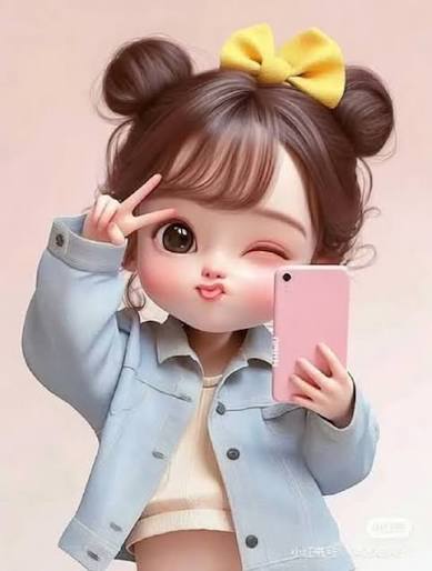 Cute Cartoon Girl DP