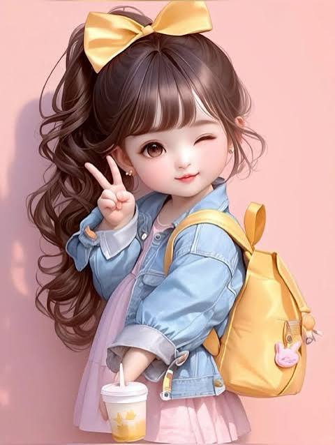 Cute Cartoon Girl DP