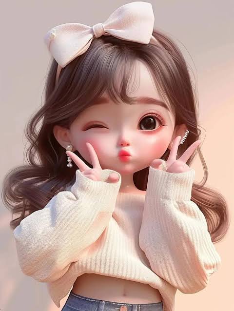 Cute Cartoon Girl DP