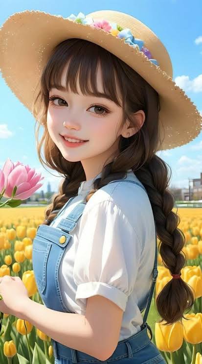Stylish Girl Cartoon DP